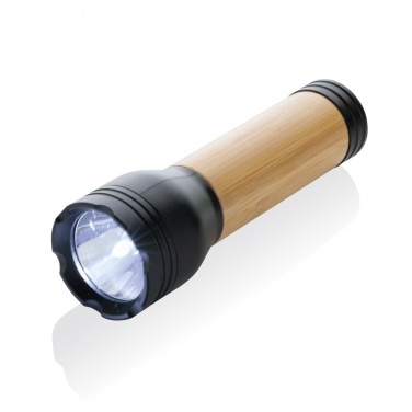 Logo trade advertising product photo of: Lucid 3W RCS certified recycled plastic & bamboo torch