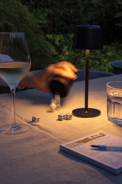 Logotrade promotional product picture of: Zenic RCS recycled plastic USB re-chargable table lamp