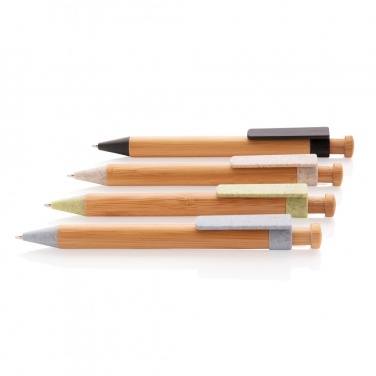 Logotrade promotional item image of: Bamboo pen with wheatstraw clip