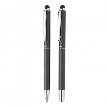 Logo trade promotional merchandise photo of: Swiss Peak deluxe pen set in PU pouch