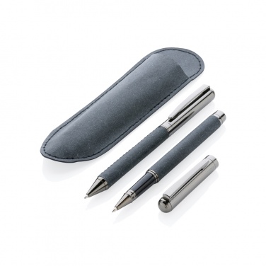 Logo trade promotional product photo of: Recycled leather pen set