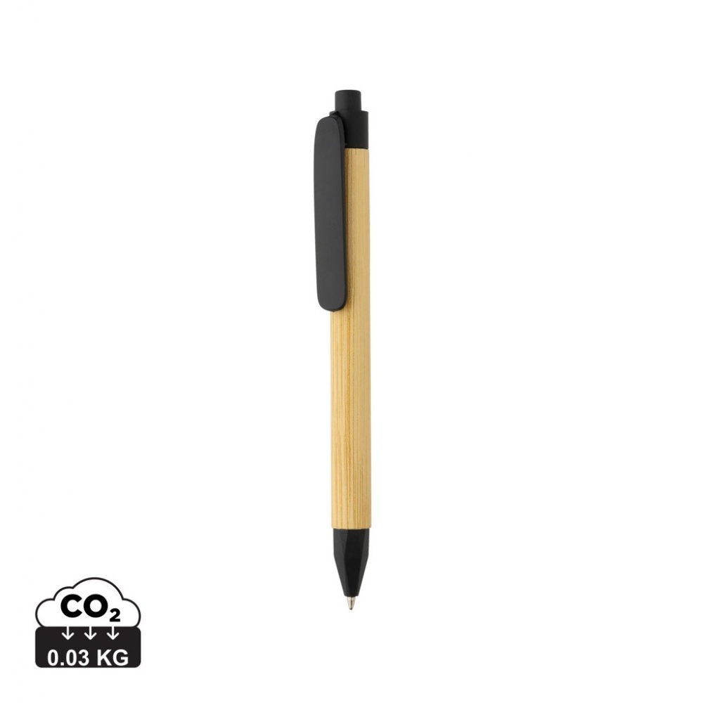 Logo trade promotional giveaways image of: Write responsible recycled paper barrel pen