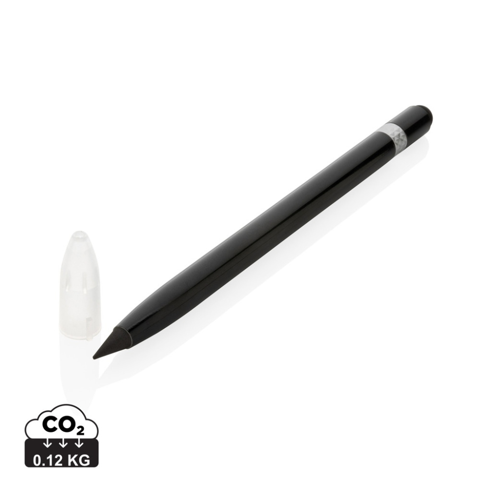 Logo trade business gift photo of: Aluminum inkless pen with eraser