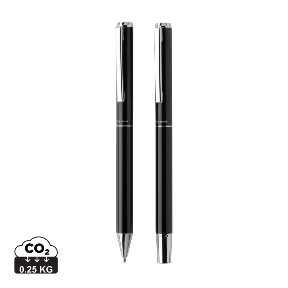 Logotrade promotional merchandise photo of: Swiss Peak Cedar RCS certified recycled aluminum pen set