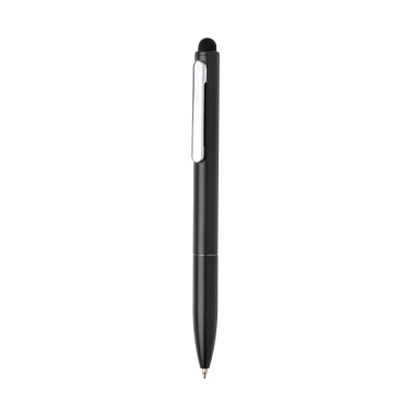 Logo trade promotional giveaways image of: Kymi RCS certified recycled aluminium pen with stylus