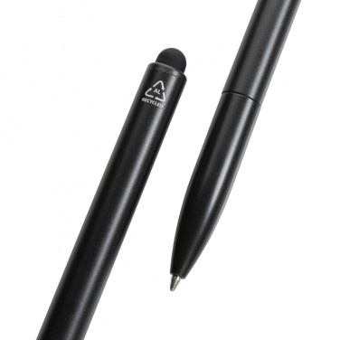 Logotrade promotional giveaway picture of: Kymi RCS certified recycled aluminium pen with stylus