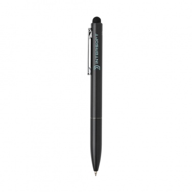 Logo trade promotional giveaways image of: Kymi RCS certified recycled aluminium pen with stylus