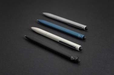 Logo trade promotional products picture of: Kymi RCS certified recycled aluminium pen with stylus