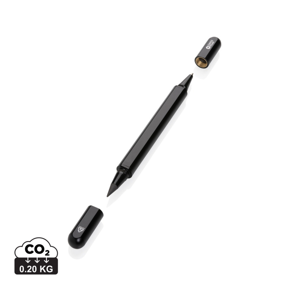 Logo trade promotional items picture of: Swiss Peak Storm RCS recycled aluminum dual tip pen