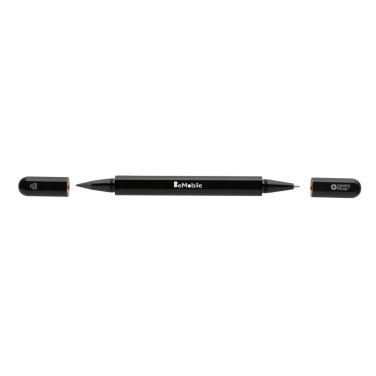Logo trade promotional item photo of: Swiss Peak Storm RCS recycled aluminum dual tip pen