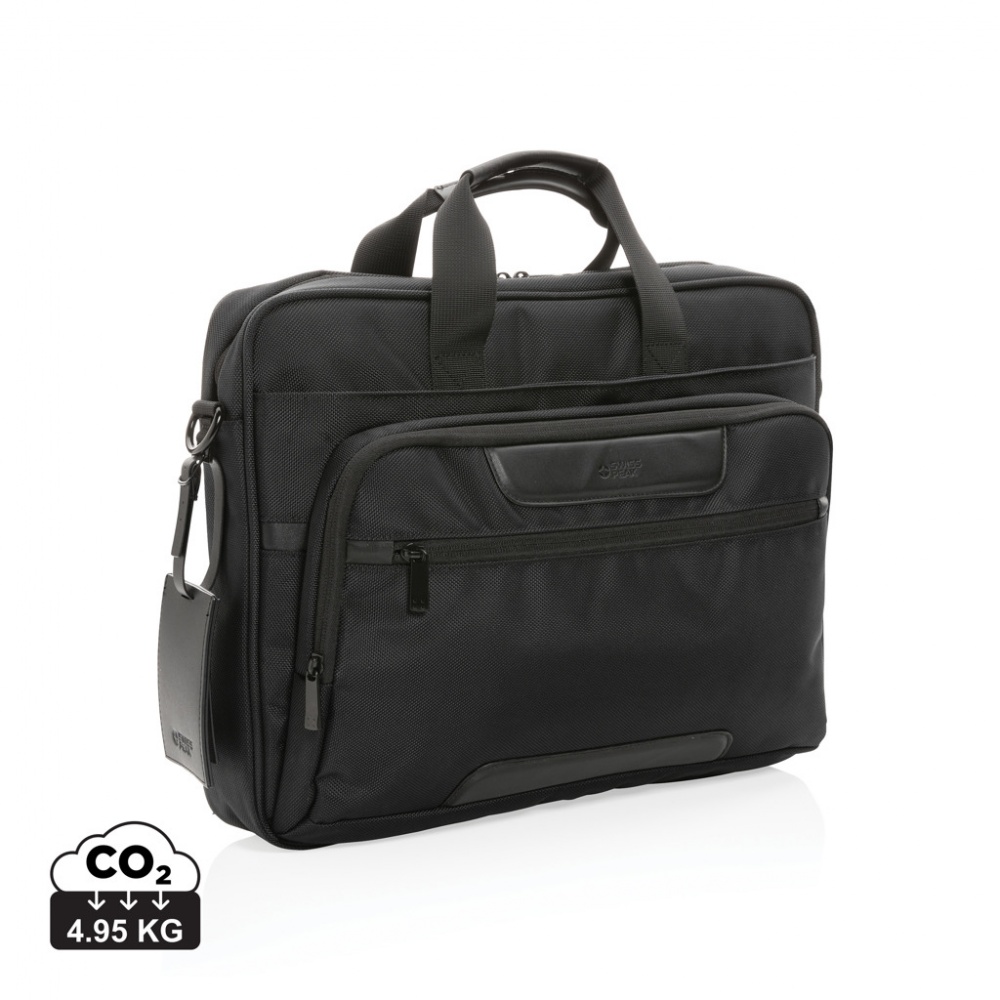 Logo trade corporate gifts picture of: Swiss Peak AWARE™ RPET Voyager 15.6" laptop bag