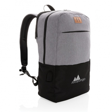 Logo trade promotional giveaways picture of: Modern 15.6" USB & RFID laptop backpack PVC free