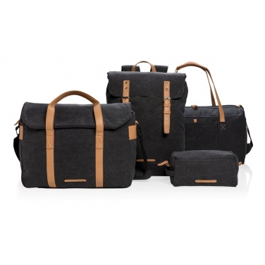 Logo trade promotional merchandise image of: Canvas laptop backpack PVC free