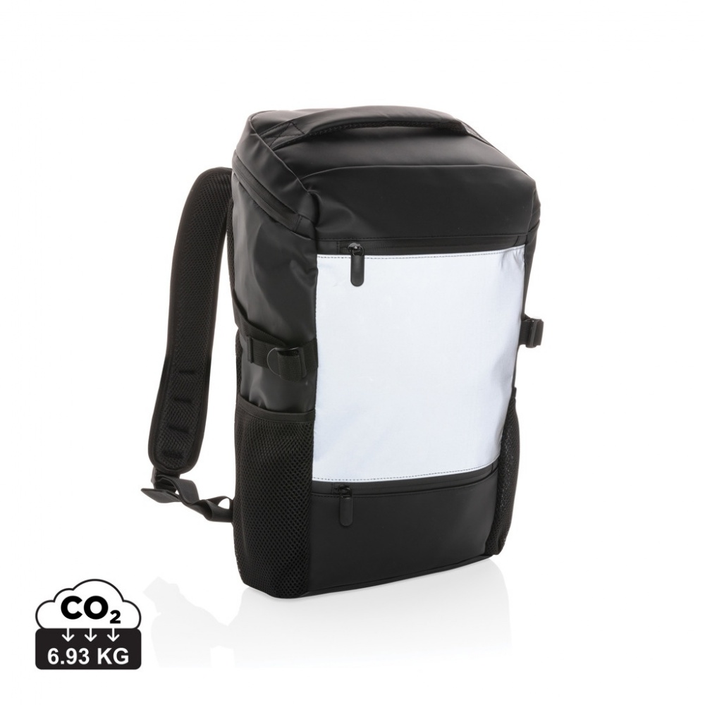 Logo trade advertising product photo of: PU high visibility easy access 15.6" laptop backpack