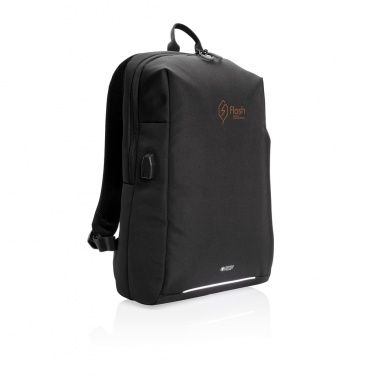 Logotrade promotional product image of: Swiss Peak AWARE™ RFID and USB A laptop backpack