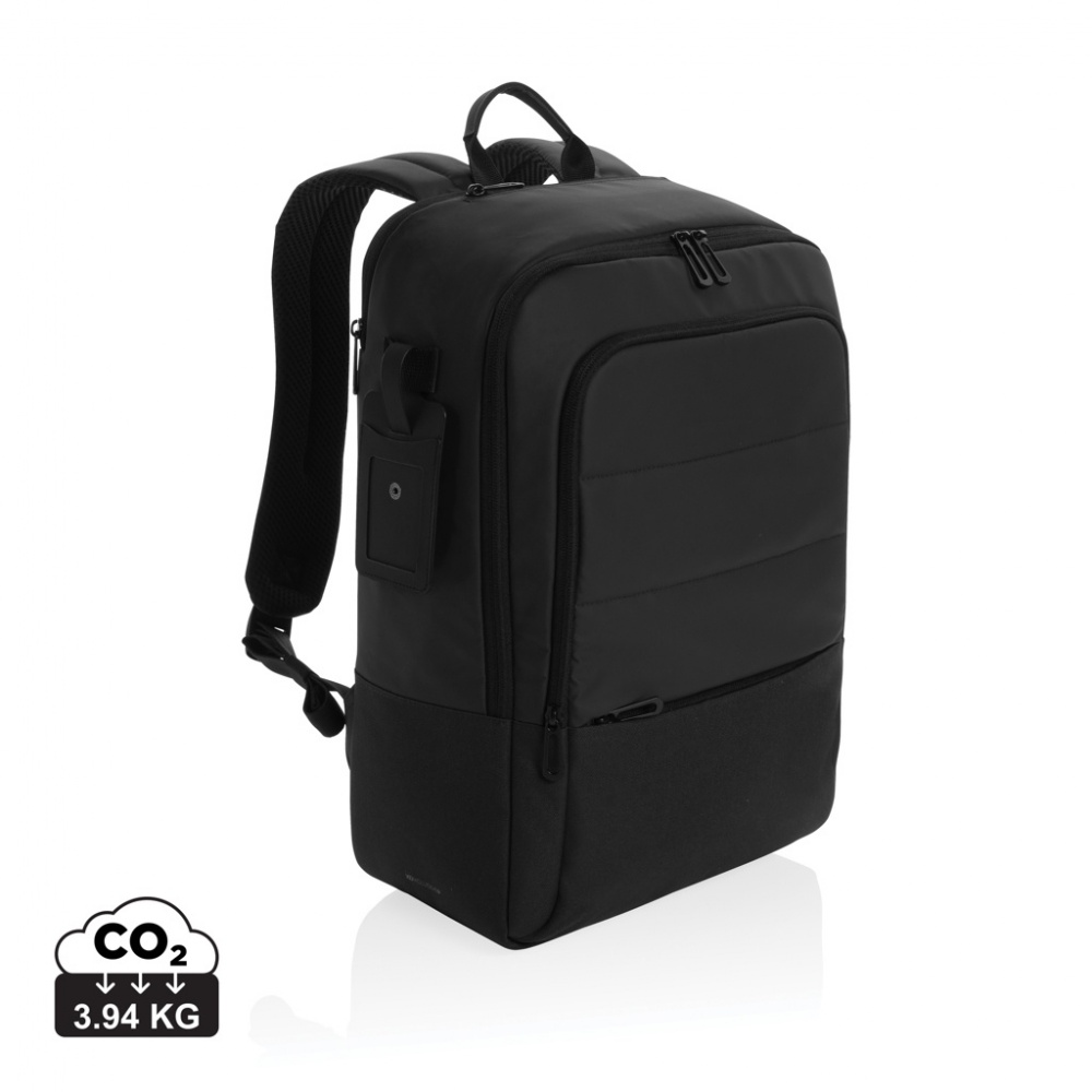 Logotrade promotional gift picture of: Armond AWARE™ RPET 15.6 inch deluxe laptop backpack