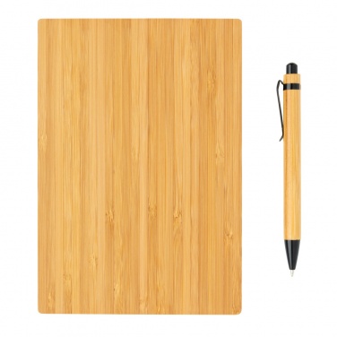 Logotrade business gifts photo of: A5 Bamboo notebook & pen set