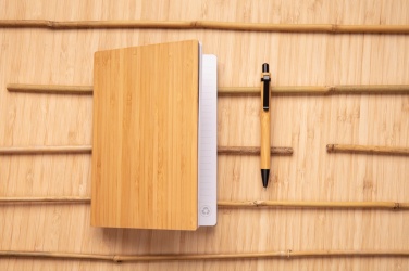 Logotrade corporate gift image of: A5 Bamboo notebook & pen set