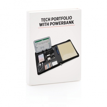 Logo trade advertising products image of: Tech portfolio with powerbank