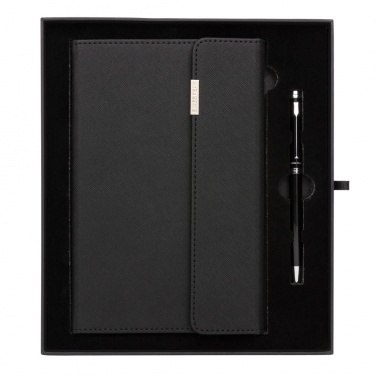 Logo trade advertising product photo of: Swiss Peak deluxe A5 notebook and pen set