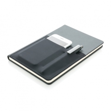 Logo trade promotional gifts picture of: A5 Deluxe notebook with smart pockets