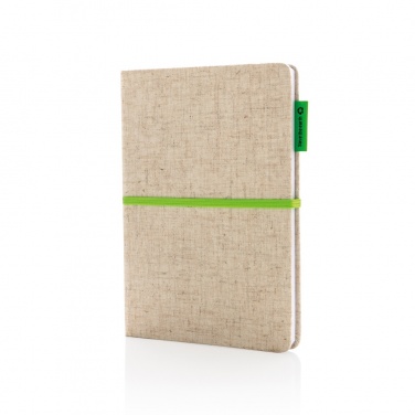 Logo trade promotional gift photo of: A5 jute notebook