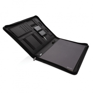 Logotrade corporate gift image of: Air 5W wireless charging portfolio A4 w/ 5000 mAh powerbank