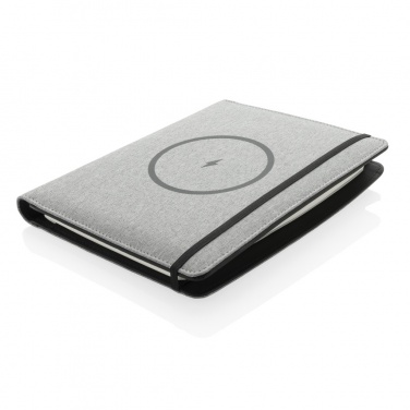 Logo trade promotional giveaway photo of: Air 5W wireless charging notebook with 5000mAh powerbank