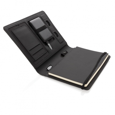 Logo trade promotional merchandise photo of: Air 5W wireless charging notebook with 5000mAh powerbank