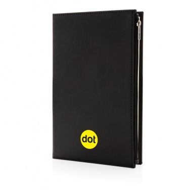 Logotrade corporate gift picture of: Swiss Peak A5 PU notebook with zipper pocket