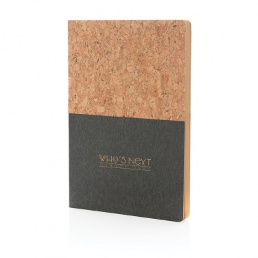 Logo trade promotional giveaway photo of: A5 cork & kraft notebook