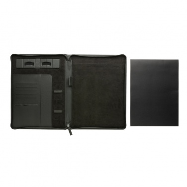 Logo trade promotional merchandise image of: Swiss Peak Heritage RCS rPU A4 portfolio with zipper