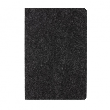 Logo trade promotional products image of: Phrase GRS certified recycled felt A5 notebook