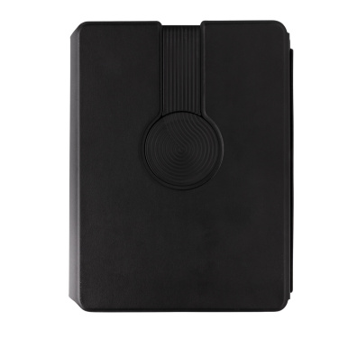 Logo trade promotional items image of: Swiss Peak RCS rePU notebook with 2-in-1 wireless charger