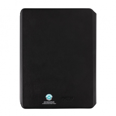 Logo trade business gift photo of: Swiss Peak RCS rePU notebook with 2-in-1 wireless charger