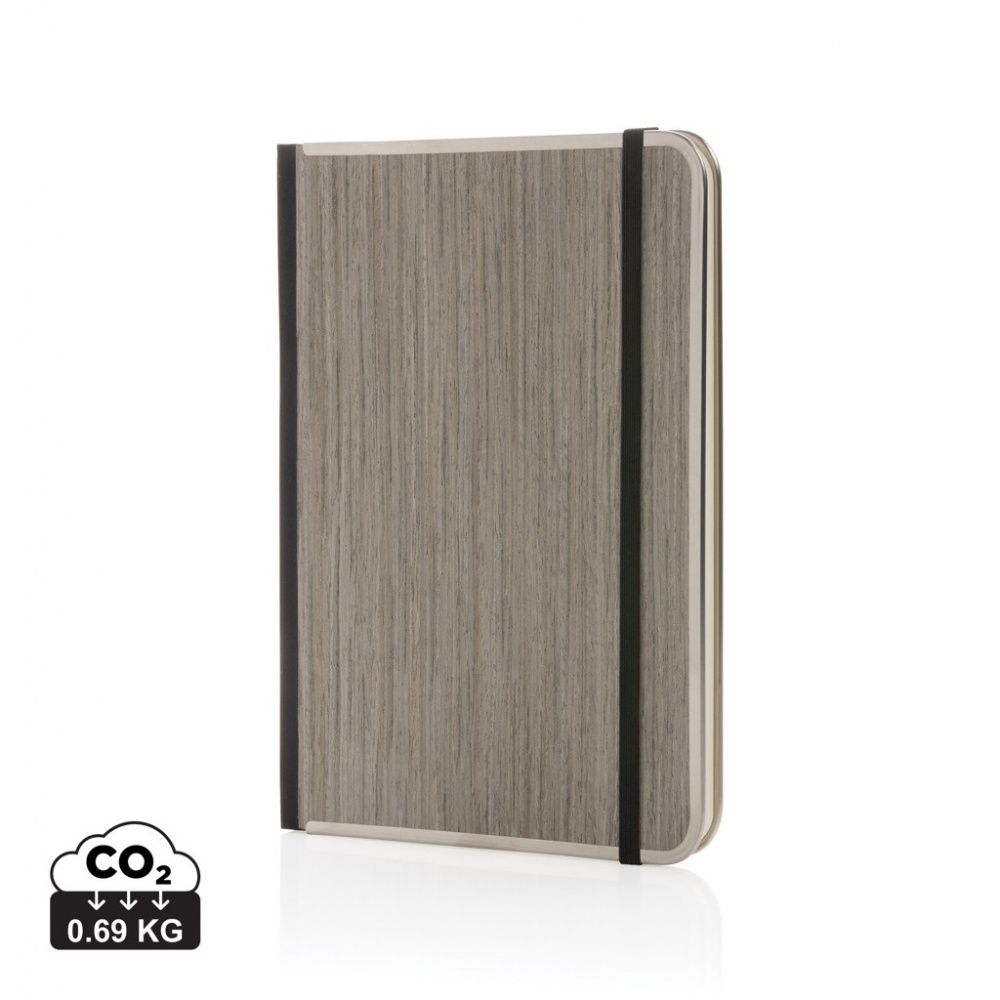 Logotrade advertising products photo of: Treeline A5 wooden cover deluxe notebook