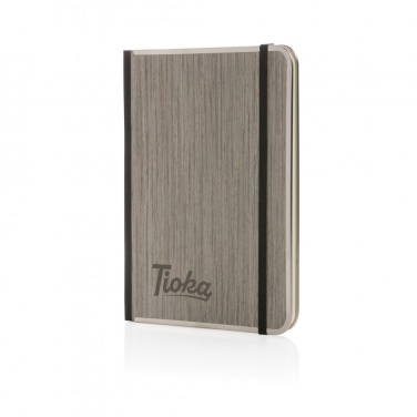Logo trade advertising products image of: Treeline A5 wooden cover deluxe notebook