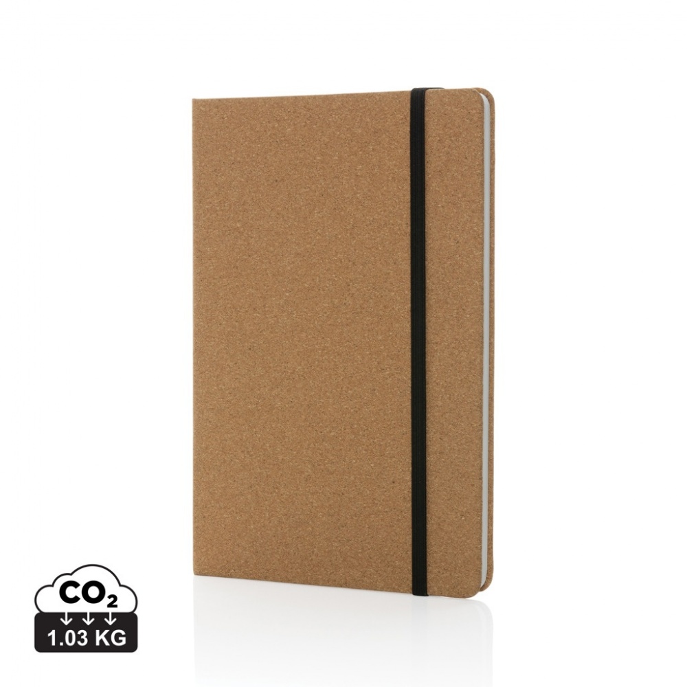 Logo trade promotional giveaways picture of: Stoneleaf A5 cork and stonepaper notebook