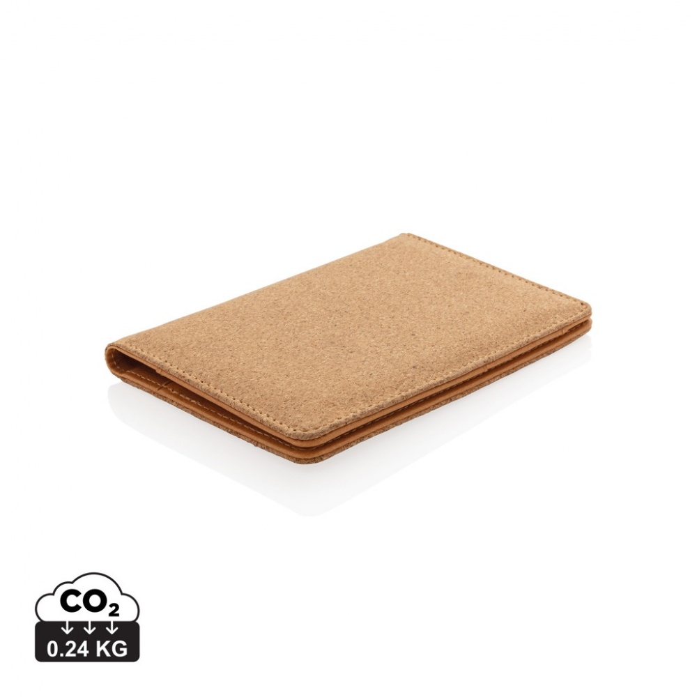Logo trade business gift photo of: Cork secure RFID passport cover