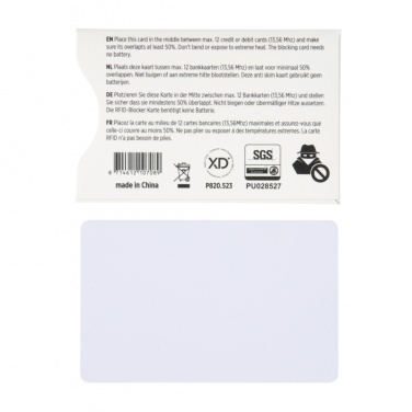 Logo trade promotional gifts picture of: Anti-skimming RFID shield card with active jamming chip