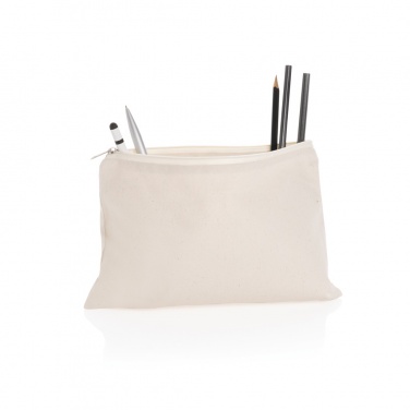 Logo trade promotional gifts image of: Impact Aware™ 285 gsm rcanvas pencil case undyed