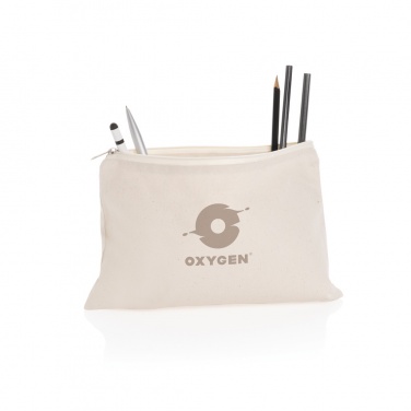 Logo trade business gifts image of: Impact Aware™ 285 gsm rcanvas pencil case undyed