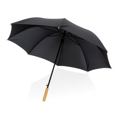 Logotrade promotional gift picture of: 27" Impact AWARE™ RPET 190T auto open bamboo umbrella