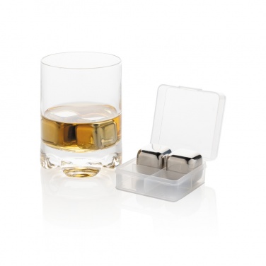 Logotrade promotional gift picture of: Re-usable stainless steel ice cubes 4pc