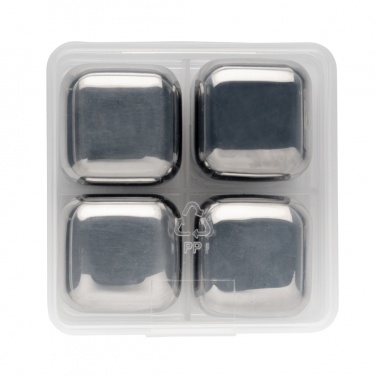 Logotrade advertising product picture of: Re-usable stainless steel ice cubes 4pc