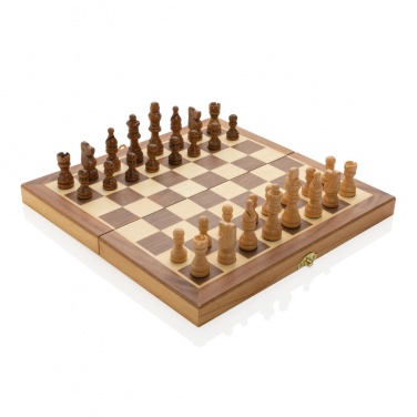 Logo trade corporate gifts picture of: Luxury wooden foldable chess set
