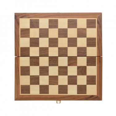 Logo trade business gift photo of: Luxury wooden foldable chess set