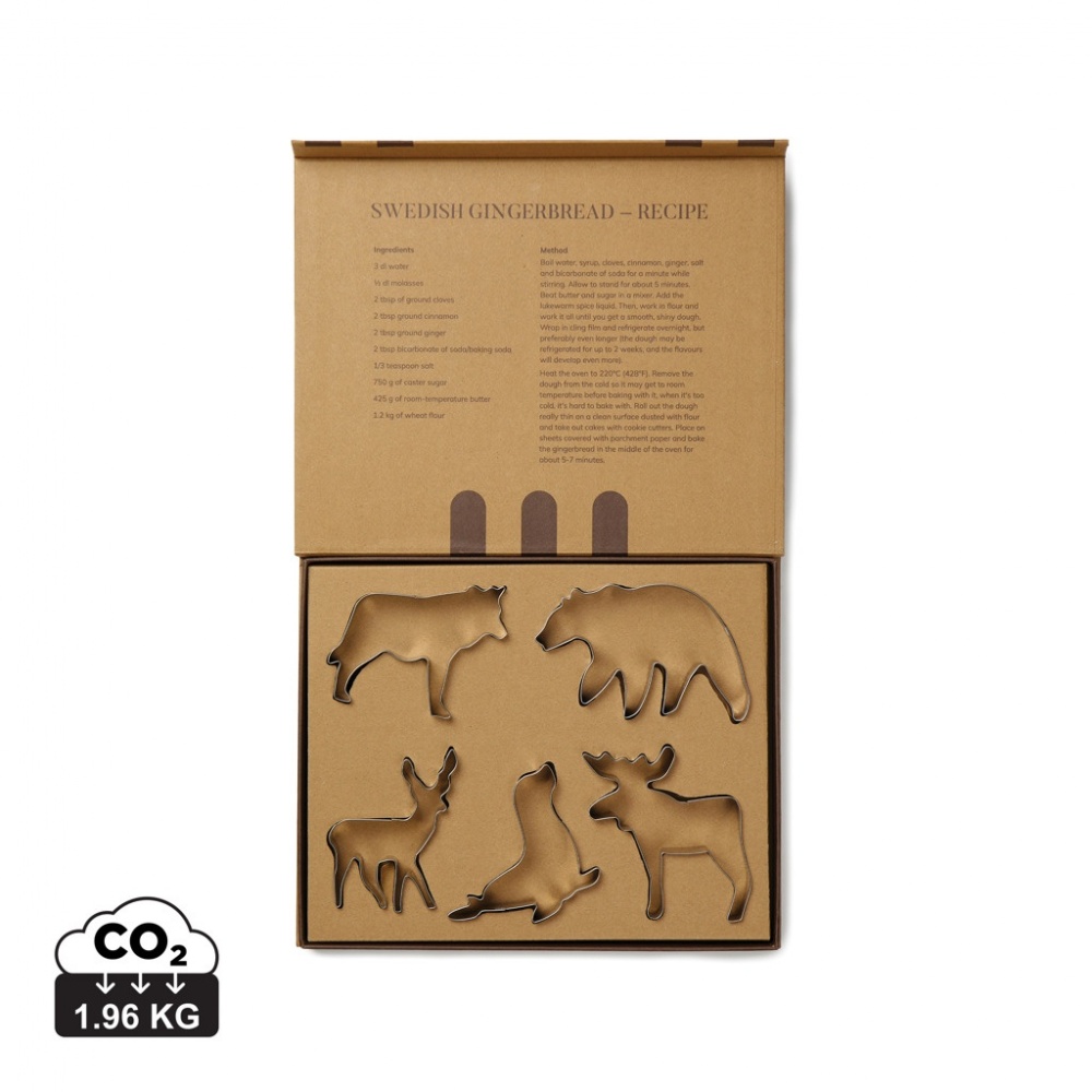 Logo trade corporate gifts image of: VINGA Nordic big 5 cookie cutter 5-piece set