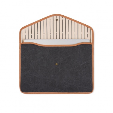 Logo trade corporate gifts image of: VINGA Bosler GRS recycled canvas 16" laptop sleeve