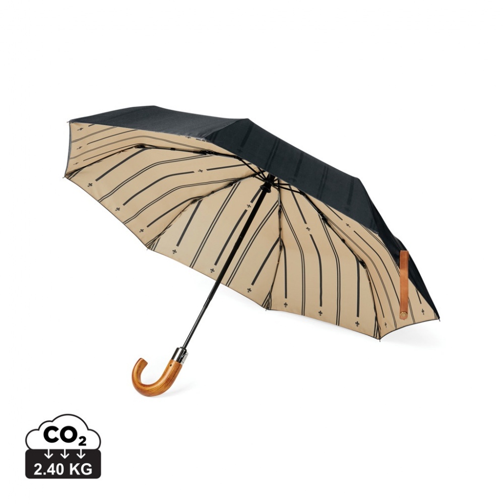 Logotrade promotional gift picture of: VINGA Bosler AWARE™ recycled pet 21" foldable umbrella